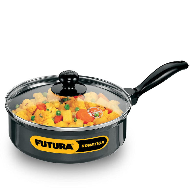 Hawkins Futura Non-Stick Saute Curry Pan with Glass Lid - 1