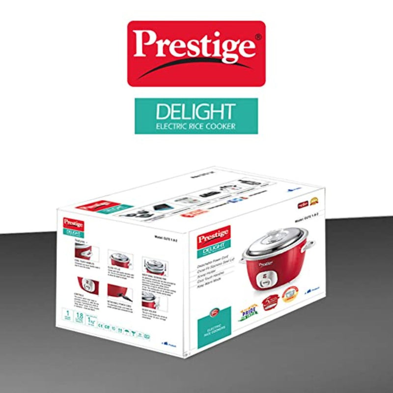 Prestige Cute 1.8-2 Rice Cooker 1.8 Litre with Close Fit Stainless Ste