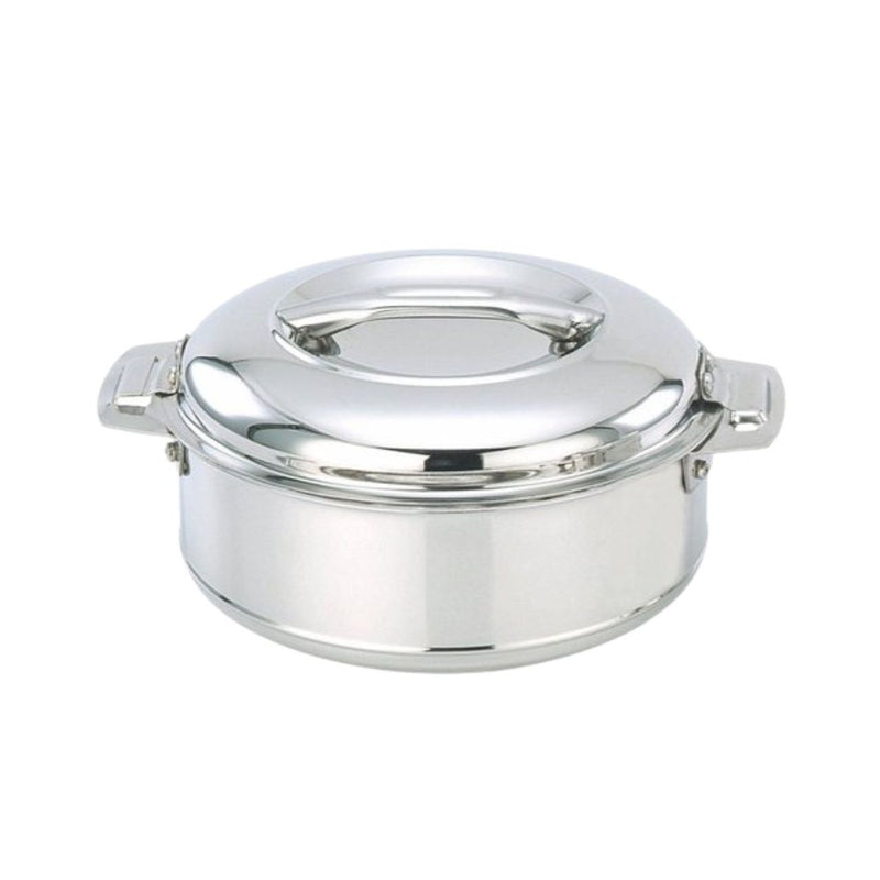 Softel Stainless Steel Double Wall Insulated Serving Hot Pot Casserole with Steel Lid - 5