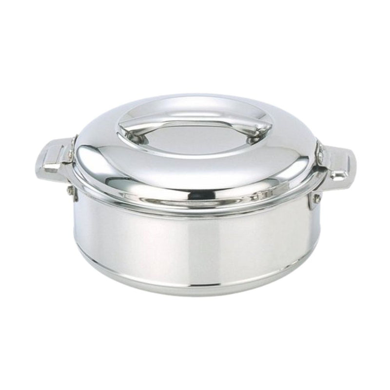 Softel Stainless Steel Double Wall Insulated Serving Hot Pot Casserole with Steel Lid - 6