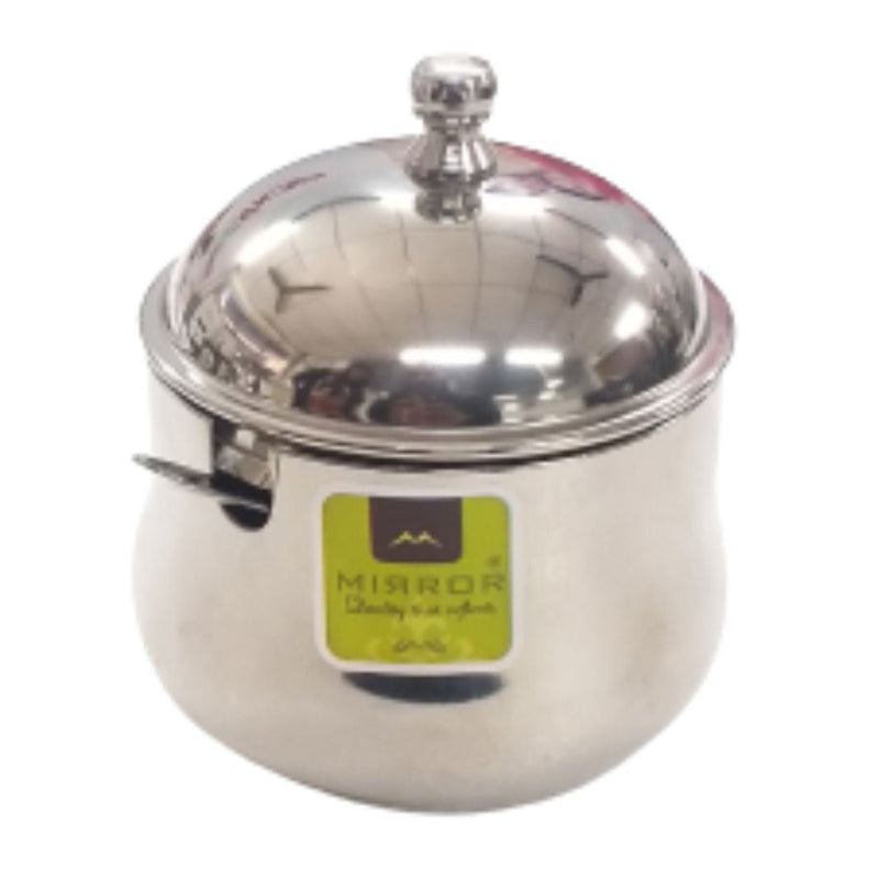 Mirror Stainless Steel Gheepot with Spoon - MIR0013 - 4
