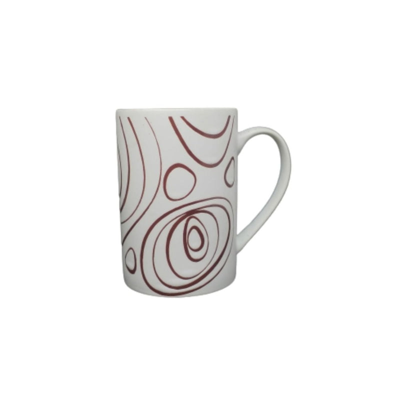 Treo Artisan Ceramic 400 ML Mug Brown Circles - Tre0062 - 6