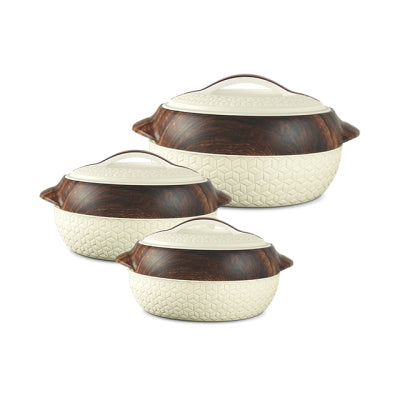 Milton Matrix Insulated Inner Stainless Steel Casserole Set | Set of 3 Pcs