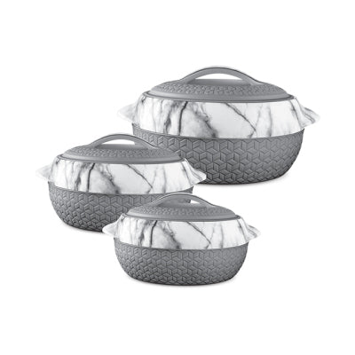 Milton Matrix Insulated Inner Stainless Steel Casserole Set | Set of 3 Pcs