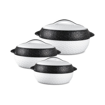 Milton Matrix Insulated Inner Stainless Steel Casserole Set | Set of 3 Pcs