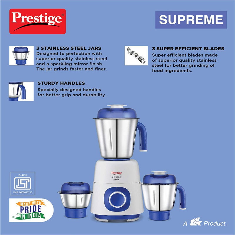 Prestige Supreme 550 W Mixer Grinder - 4