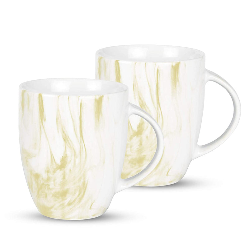 Treo Ceramic Marble Mug - Set of 2, 240ml