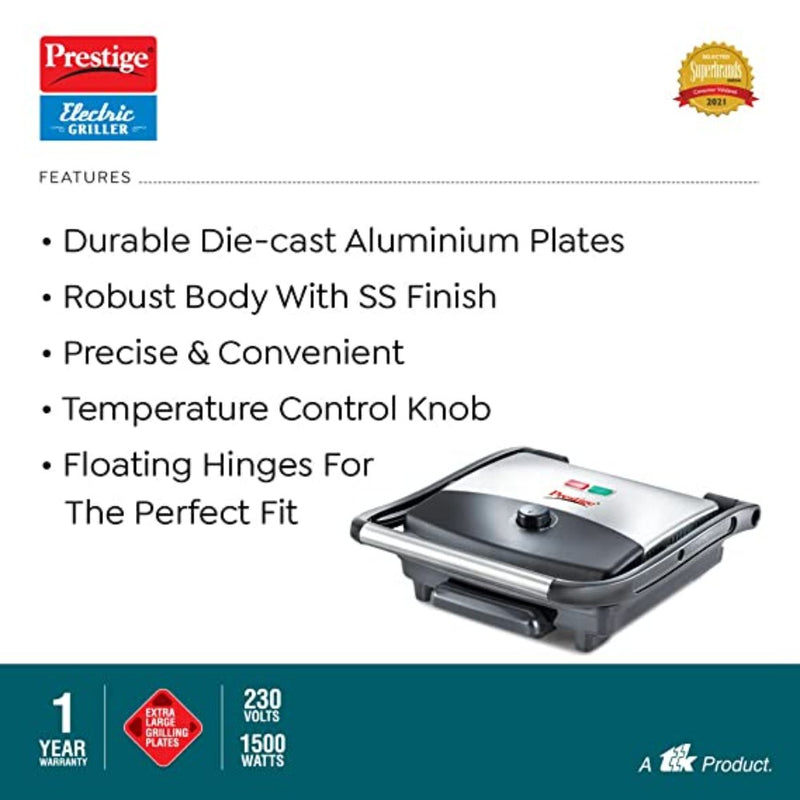 Prestige PEG 1.0 2000 Watts Electric Commercial Grill Toaster with Det