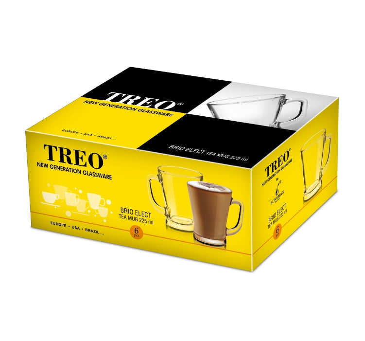 Treo Brio Mug 170 ML Set Of 6 Pcs - Tre0049