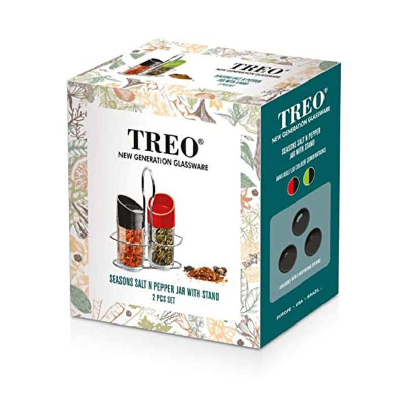 Treo Seasons Salt N Pepper Jars with Stand - 3
