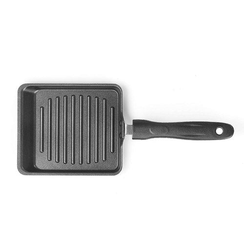 Nirlon Nelcon Non-Stick Mini Grill Pan - 185 MM | Ideal for grilling vegetables/tikkas | Red