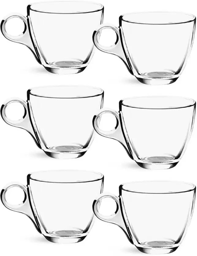Treo by Milton Vella Elect Set of 6 Tea Coffee Mugs Transparent Tea