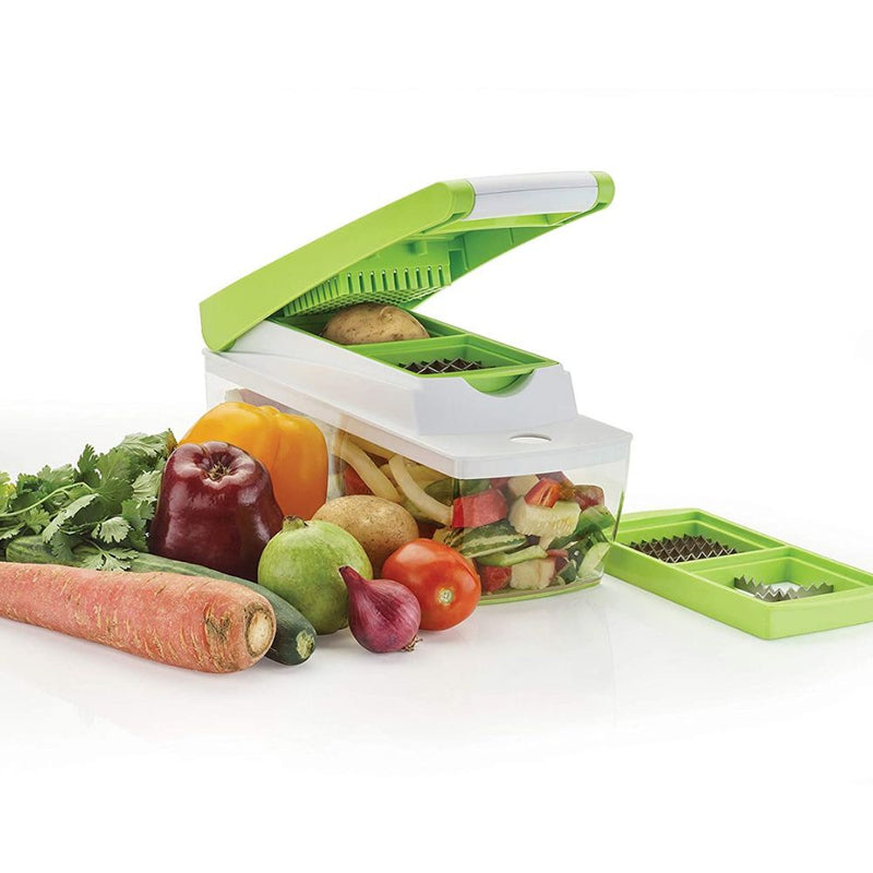 Nicer Dicer Plastic Manual 13 In 1 Vegetable and Fruit Chopper with Stainless Steel Blades - 7